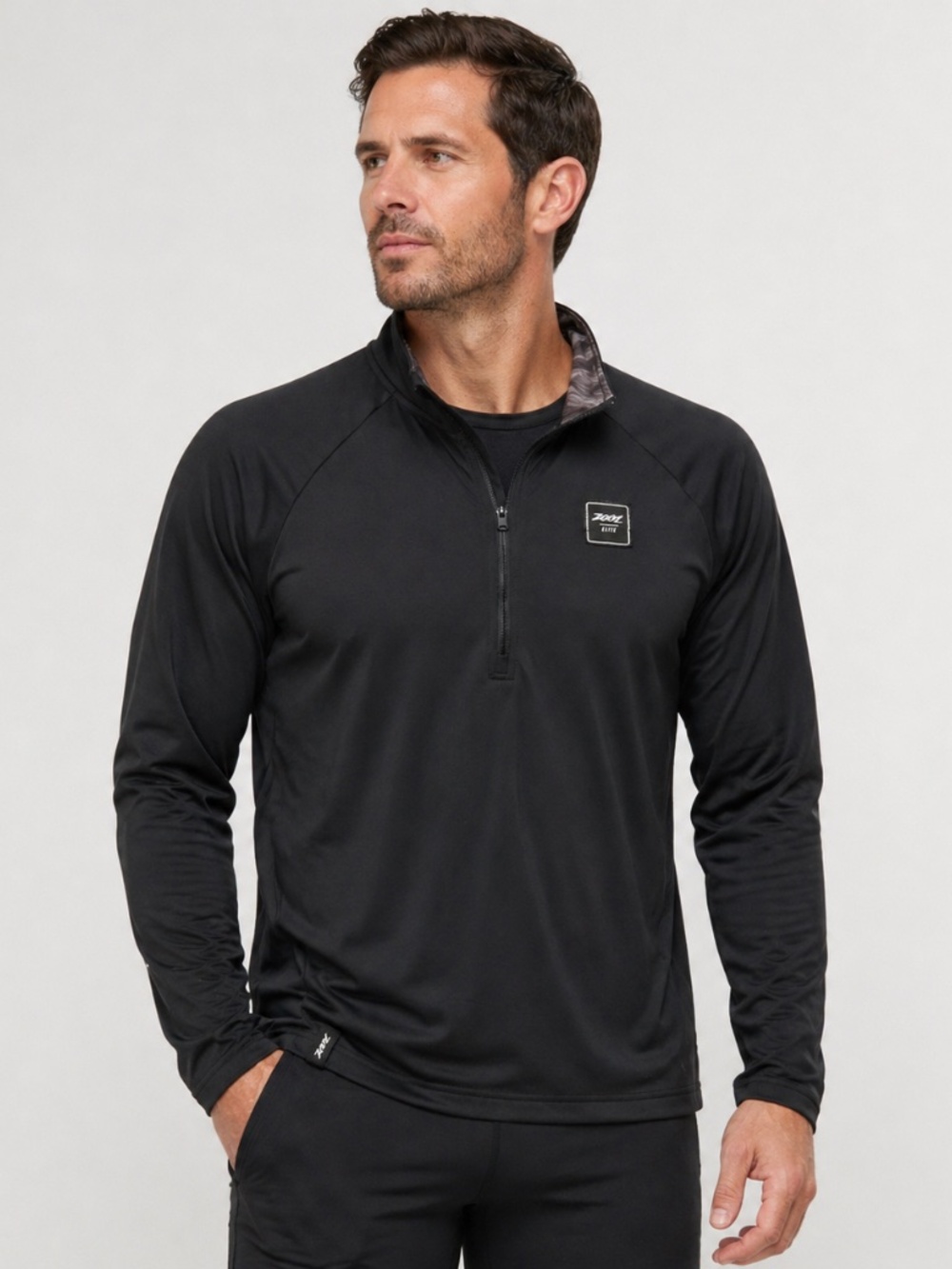 Zoot Elite Men’s Large Black Half Zip Pullover Swim Bike Run